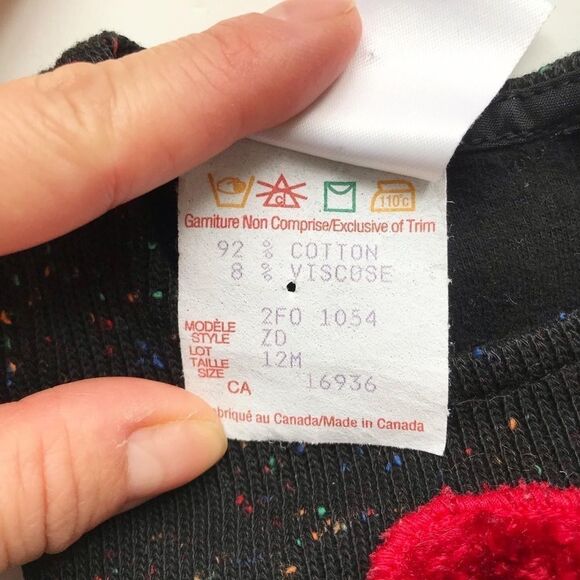 Vintage Elvira Vali heart ribbed dress EUC 12 months - Picture 6 of 7